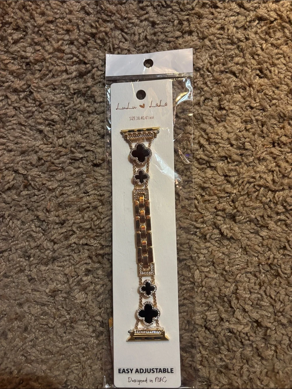 Gold Black Clover Smartwatch Band